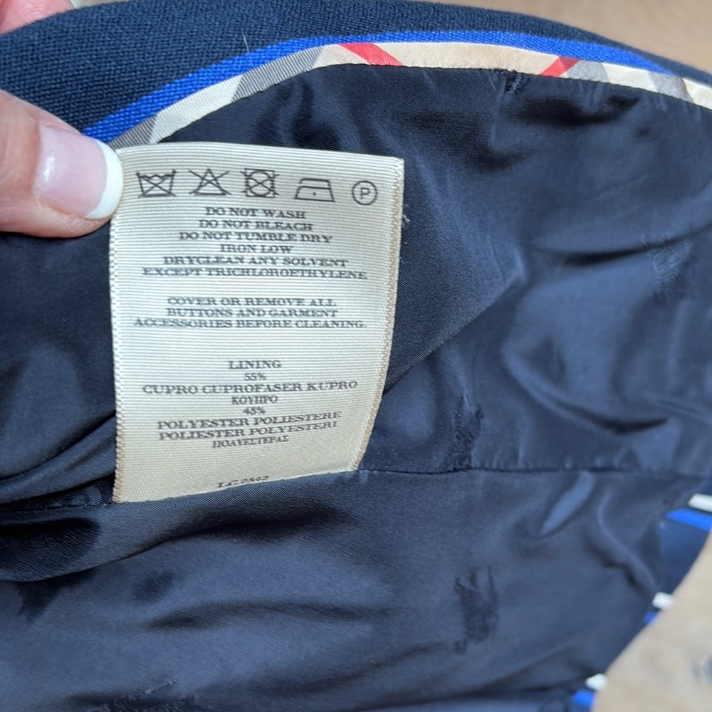 Burberry Navy striped Blazer - Picture 6 of 10